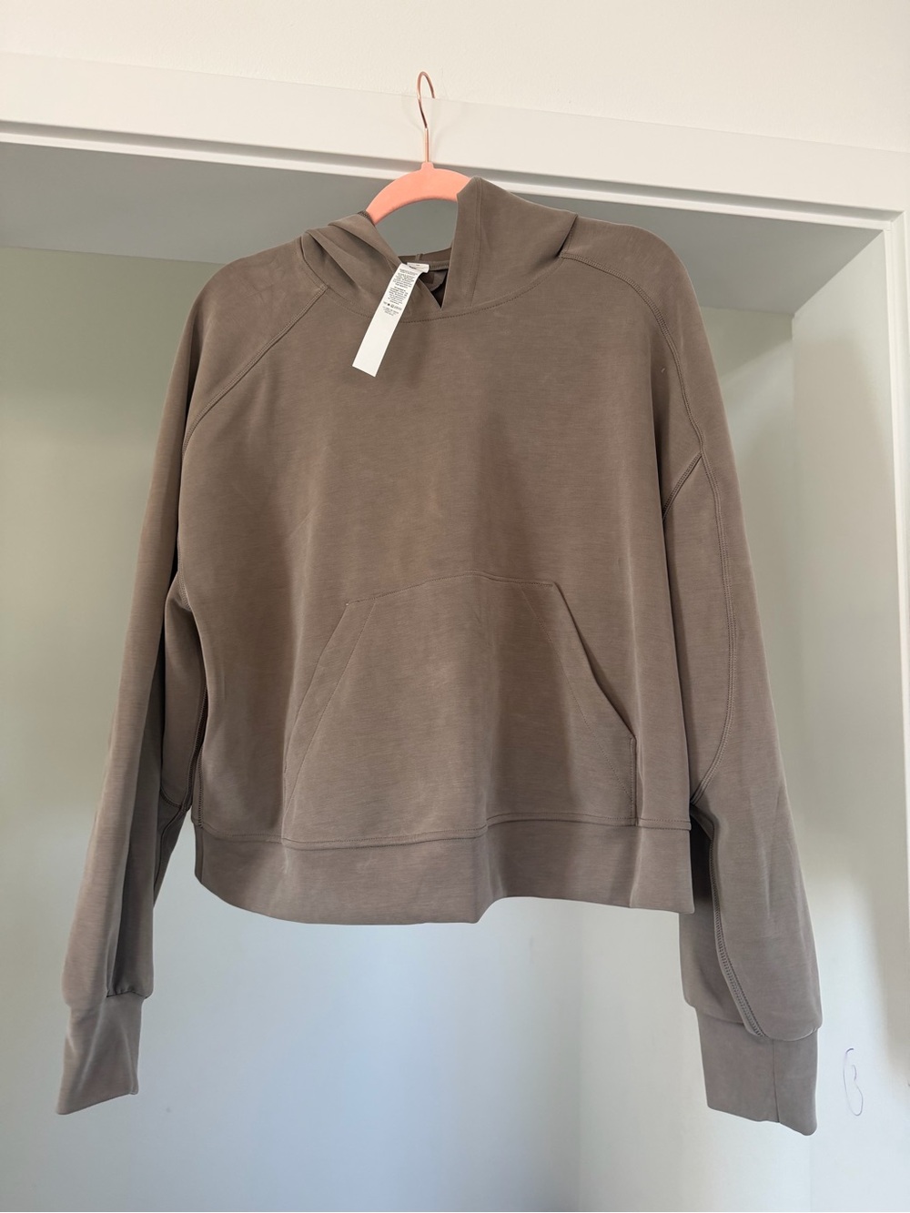 lululemon athletica Crewneck Hoodie in Taupe Brown